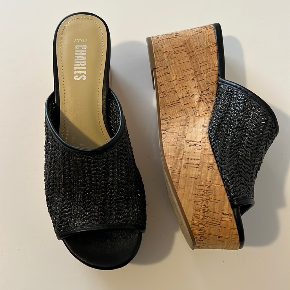 Charles Style Raffia Wedge Sandal